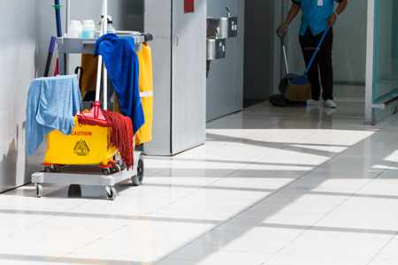 Commercial floor cleaning machine used for Janitorial Services CT.